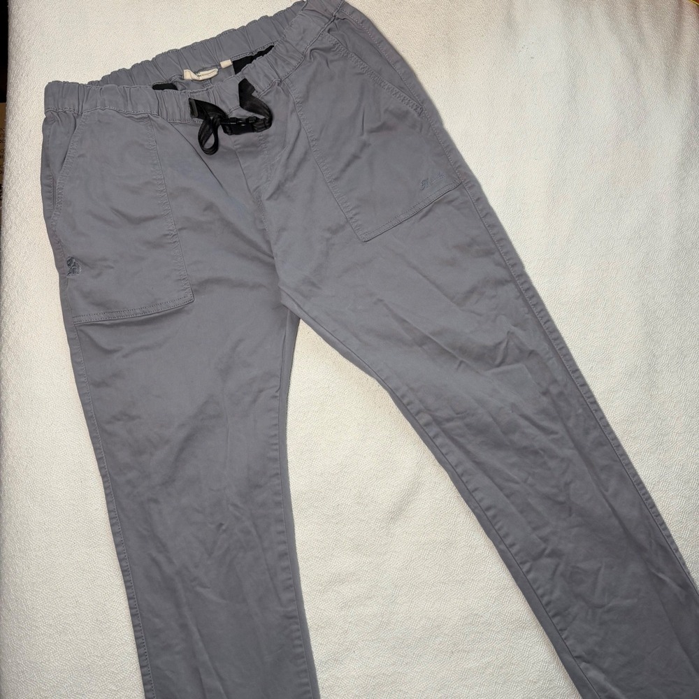 Kuwalla Tee Mens Grey Chino Jogger Pants XL KUL-T10 Elastic Waist Belted